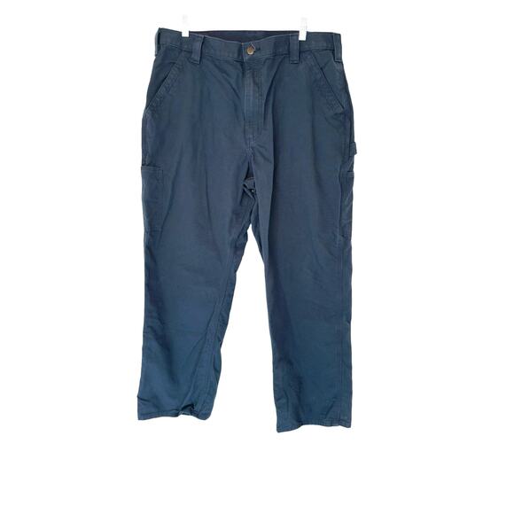 Carhartt Pants Navy Blue Utility Work Loose Original Fit Straight Leg Size 38x30 - Picture 1 of 13